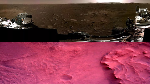 ناسا تنشر الصور الأولى لسطح المريخ التي التقطتها المركبة الفضائية