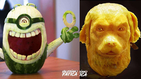 صور مفاجئة عن نحت التماثيل من الطعام